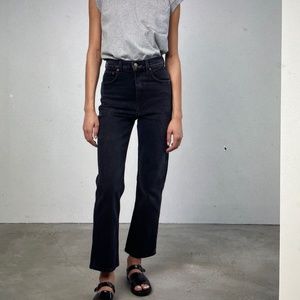 $225 B SIDES JEANS PLEIN RELAXED STRAIGHT STIL BLACK . 27